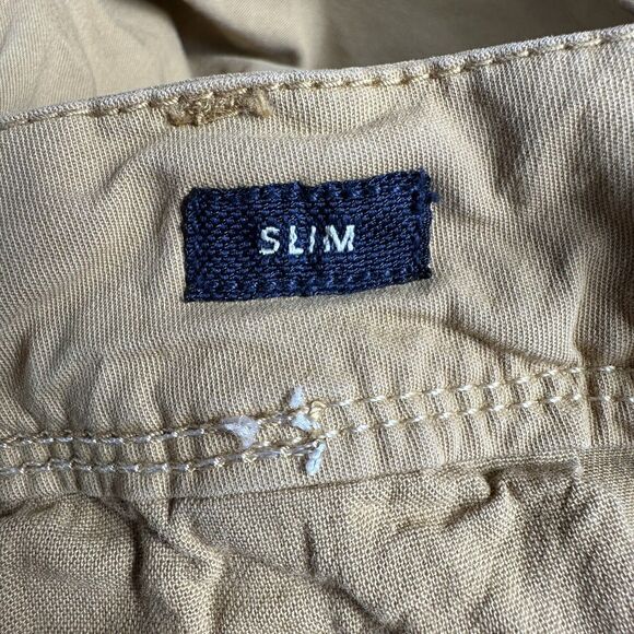 American Eagle Next Level Flex Mens 35x32.5 SLIM Straight Leg Chino Khaki Pants - Picture 9 of 10